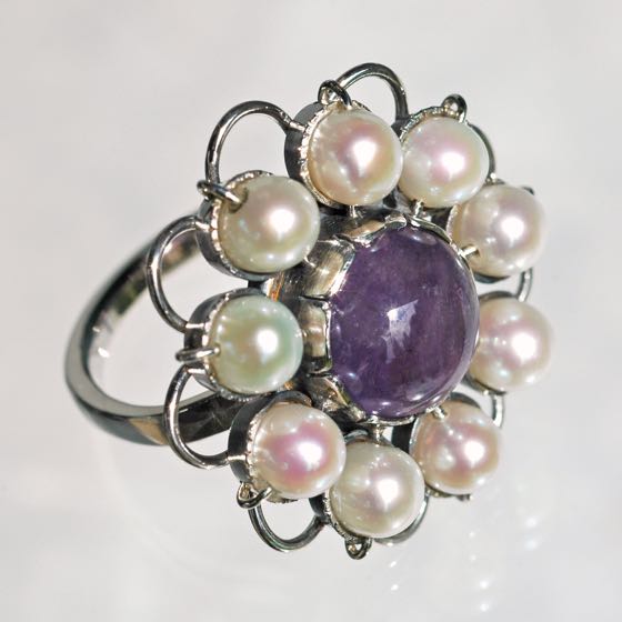 Perlenring Violet-Blossom